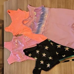 Cat and Jack gymnastics leotard size medium 7/8 set of 4
